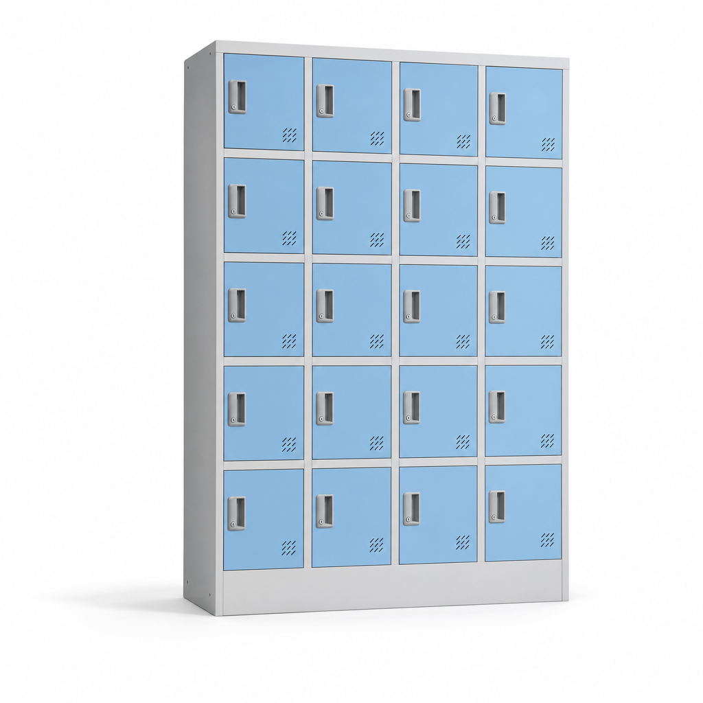 20-Door Personal Effects Lockers with Antibacterial Coating