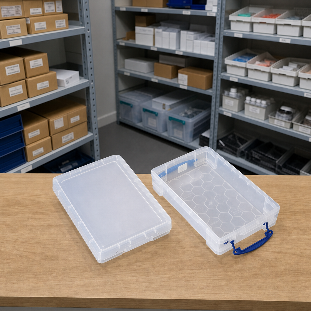 20 Litre Clear Plastic Storage Boxes with Lids