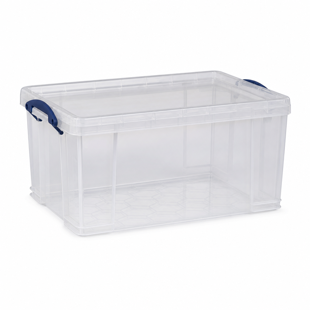 20 Litre Clear Plastic Storage Boxes with Lids