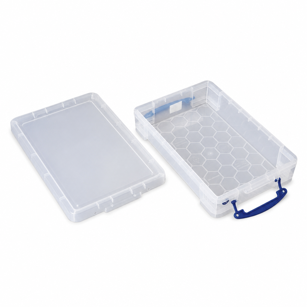 20 Litre Clear Plastic Storage Boxes with Lids