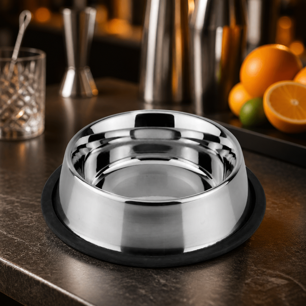 Large Stainless Steel Dog Bowl 920ml with Non-Slip Base