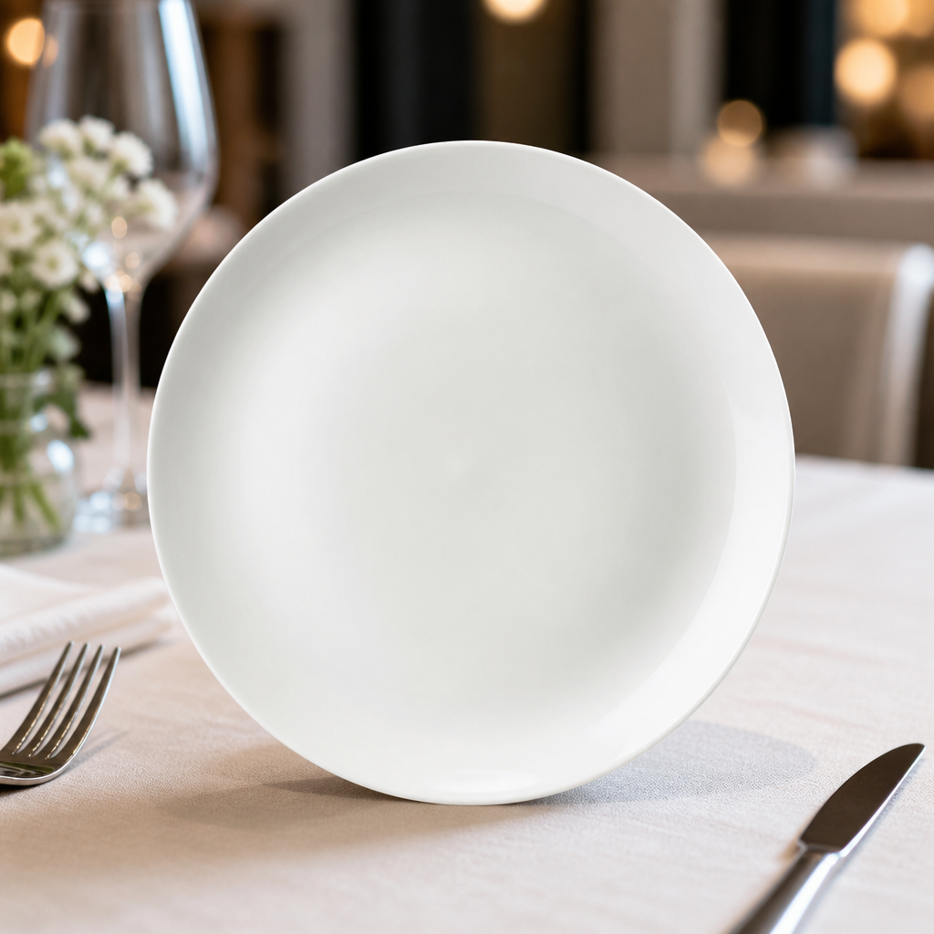 Commercial Coupe Plates 217mm Porcelain 12 Pack