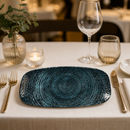Commercial Oblong Plates 200mm Blue Super Vitrified Ceramic 12 Pack