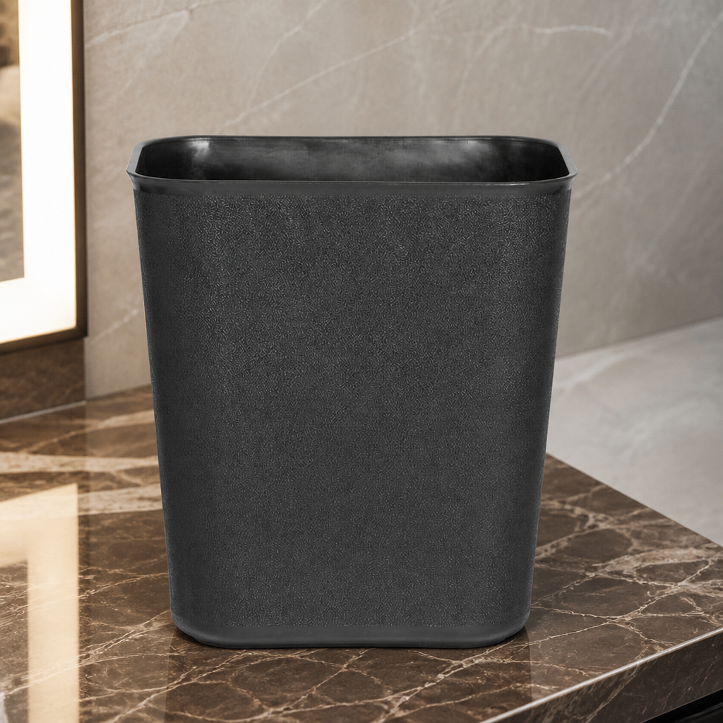 Commercial Black Waste Bin 8Ltr with slim design