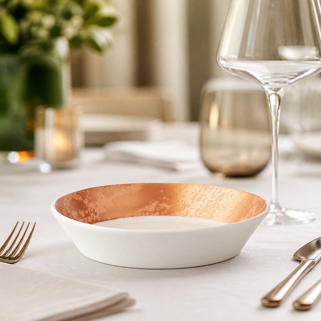 Crushed Velvet Flared Dishes Set for food presentation