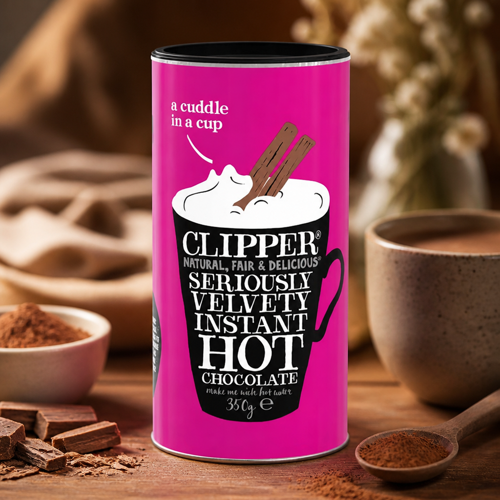 Fairtrade Velvety Instant Hot Chocolate 350g for commercial use