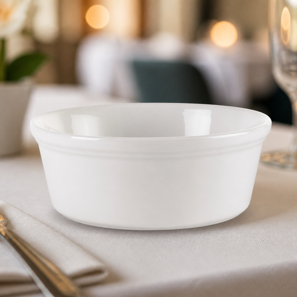 Commercial Round Pie Dishes 133mm 341ml Porcelain 12 Pack