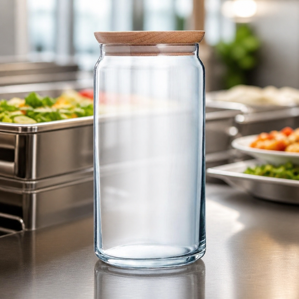 Commercial Biscotti Jars 1.5Ltr with Airtight Wooden Lids