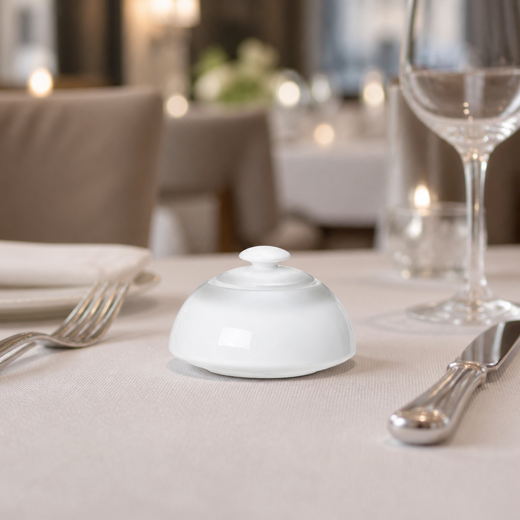 50mm Commercial Sugar Dish Covers - Frosted Edge 6 Pack