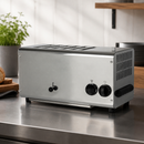 Commercial 6 Slice Toaster with Front Lever and Stainless Steel Finish