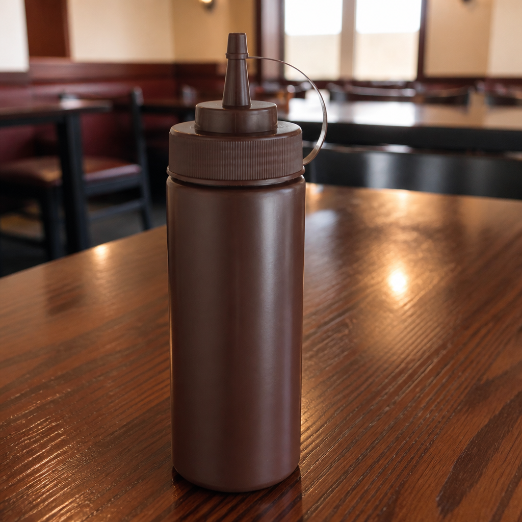 12oz brown squeeze sauce bottle for easy dispensing