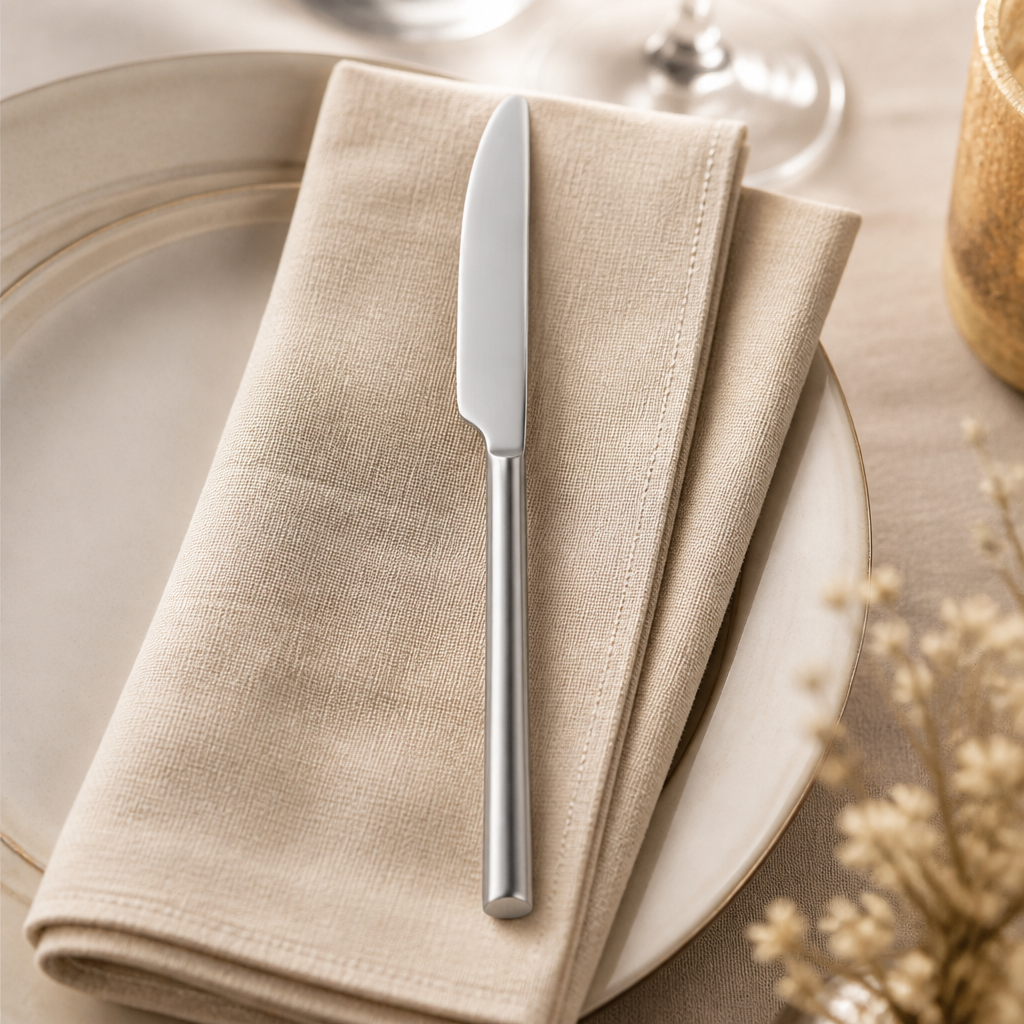 Commercial Dessert Knife Set 12 Pack Stainless Steel Velvet Finish
