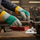 Premium Heavy Duty Double Palm Rigger Glove with Leather Knuckle Protection and Soft Fleece Lining for Enhanced Comfort