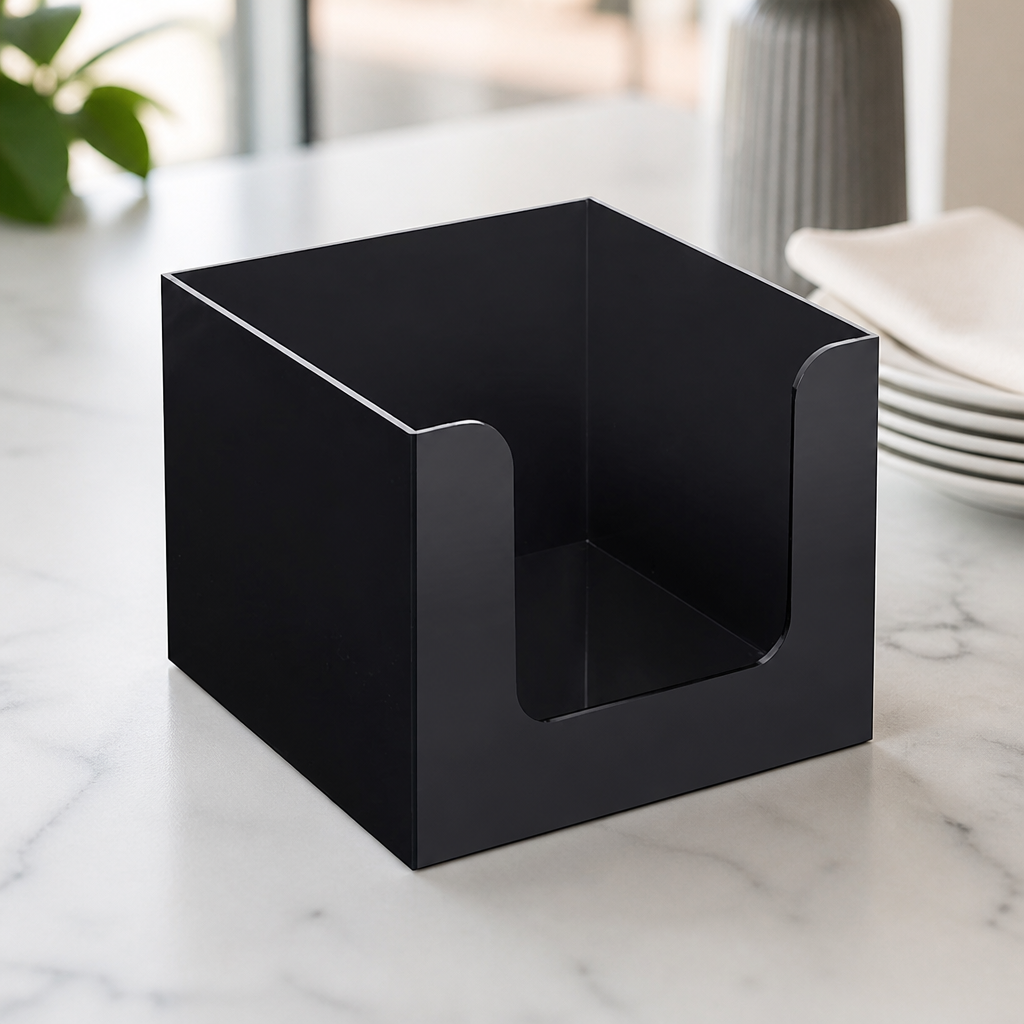 Commercial Black Napkin Holder for Restaurants and Cafes