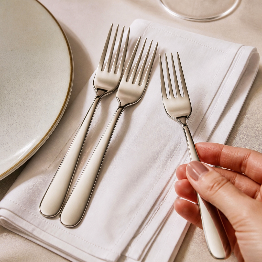 Commercial stainless steel table forks - 12 pack
