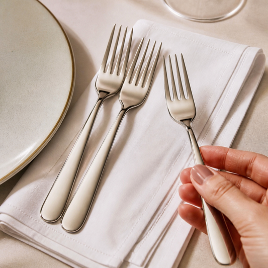 Commercial Stainless Steel Table Forks - 12 Pack