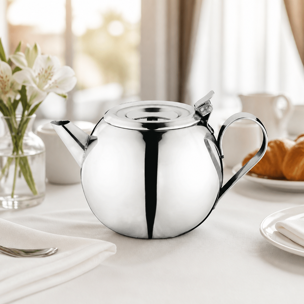 500ml Stainless Steel Commercial Stacking Teapot for cafes