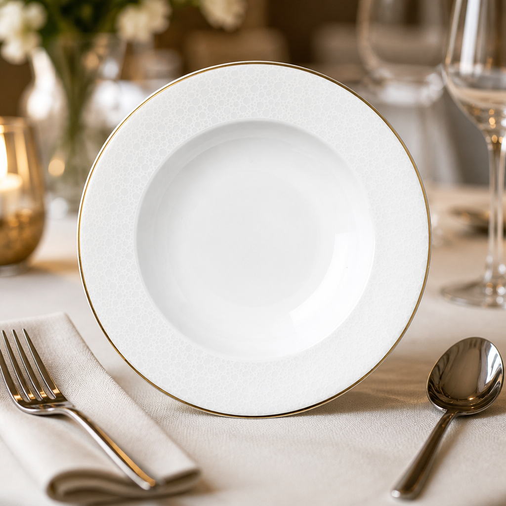 Commercial Fizz Rim Bowls 220mm Bone China 12 Pack