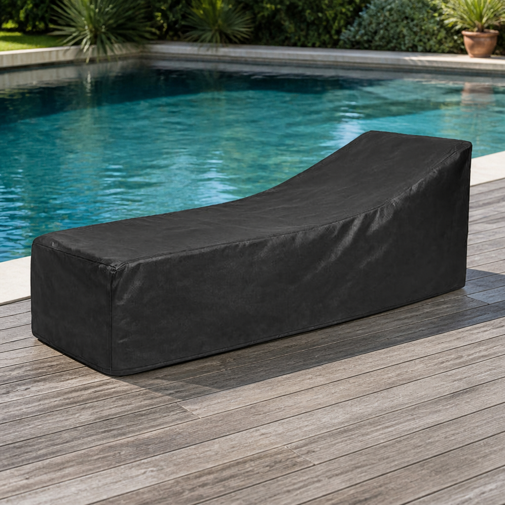 Commercial sun lounger cover 2100x700mm waterproof black