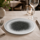 Commercial Raku Walled Plates Black 218mm (6 Pack)