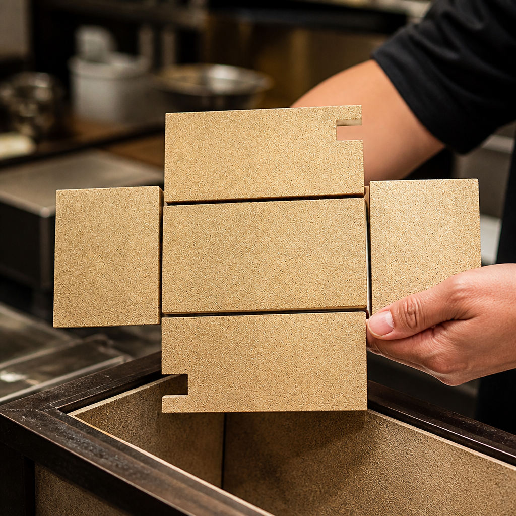 Medium Konro Grill Replacement Tiles Natural Mineral 30x604mm