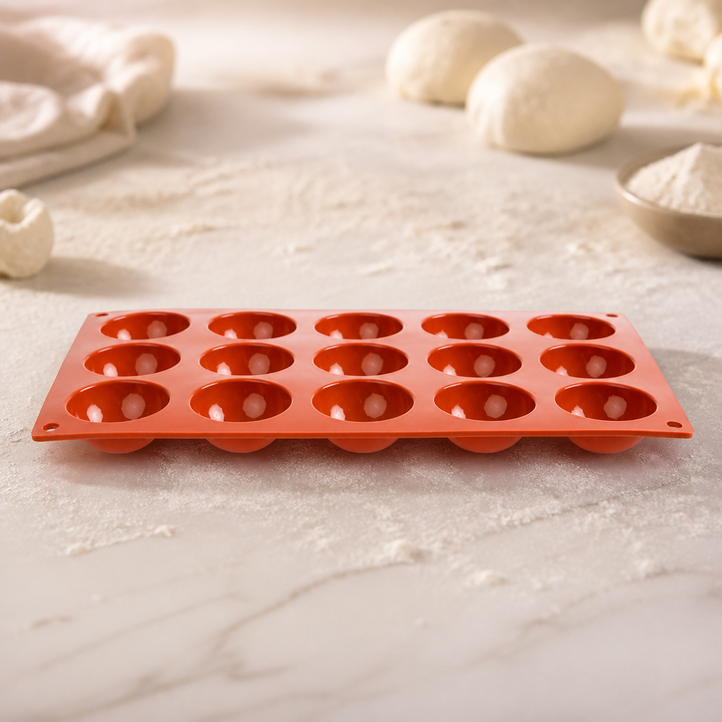 Commercial Silicone Half Sphere Mould 15 Cup for baking