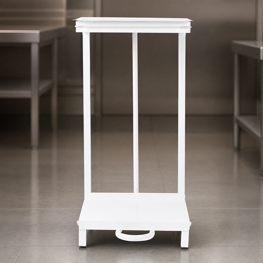 Commercial Free Standing Sack Holder with Lid 440mm Steel