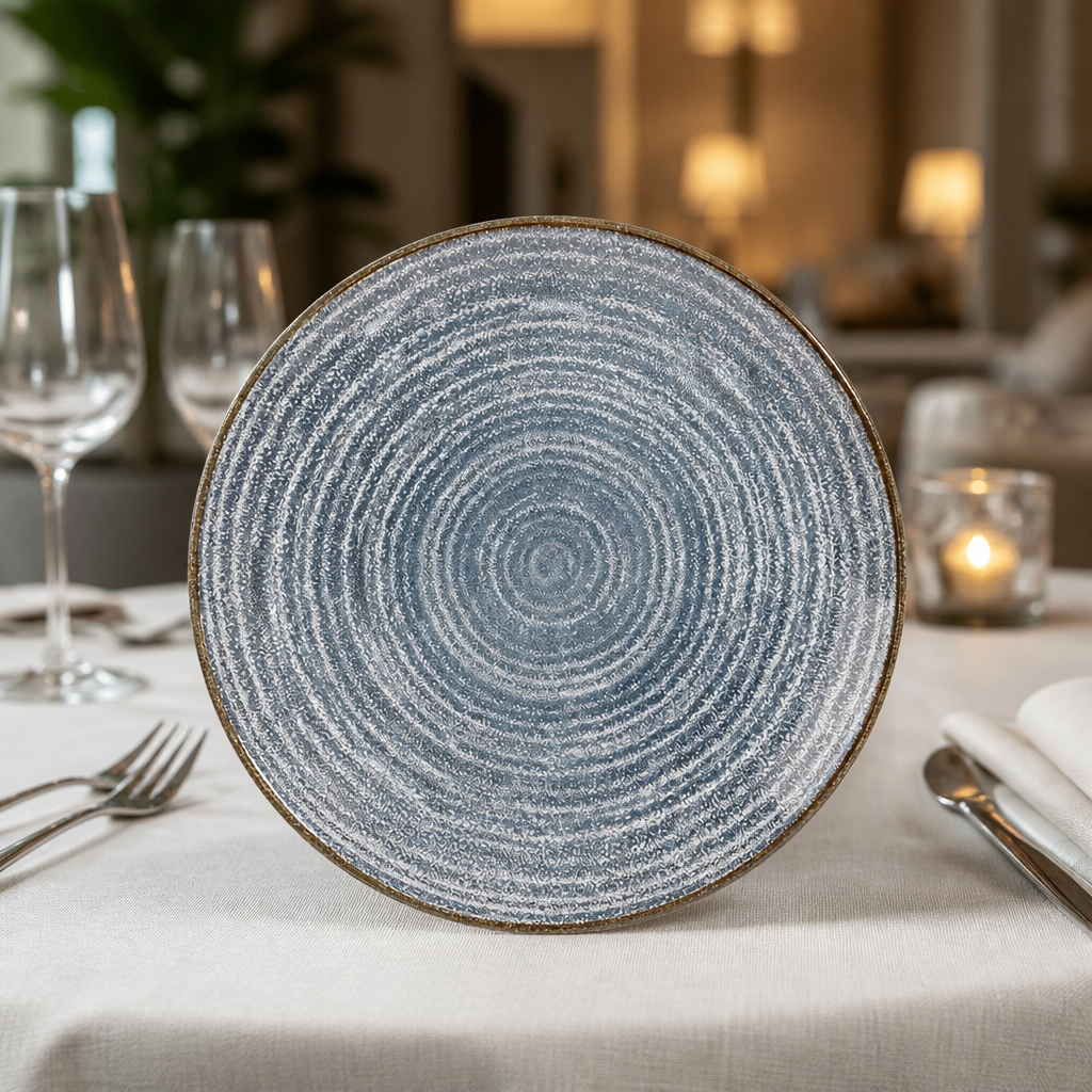 Commercial Coupe Plates 260mm in Slate Blue - 12 Pack
