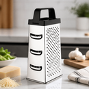 Commercial Stainless Steel Box Grater with Plastic Handle