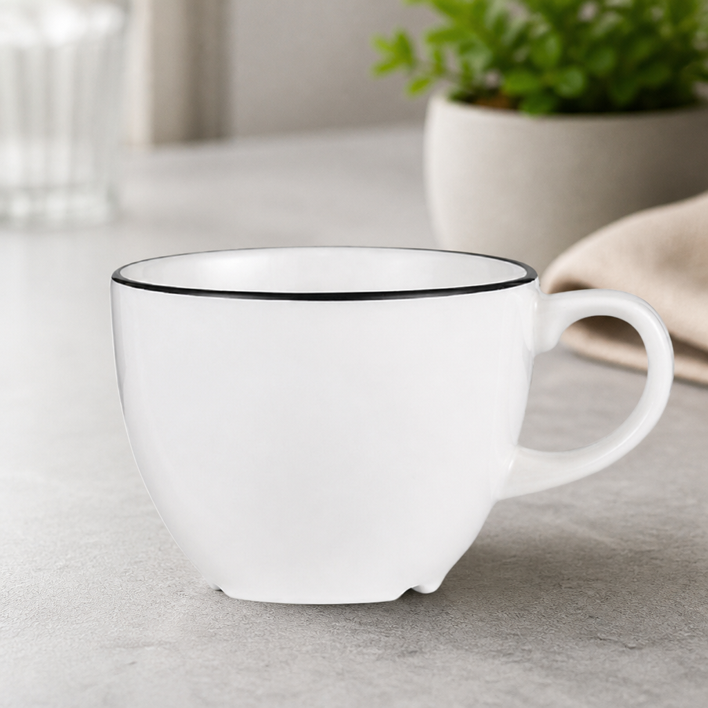 Elegant 206ml Fine China Cups - 24 Pack for Catering Use