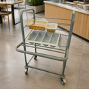 Commercial Cutlery and Tray Dispense Trolley for 100 Trays