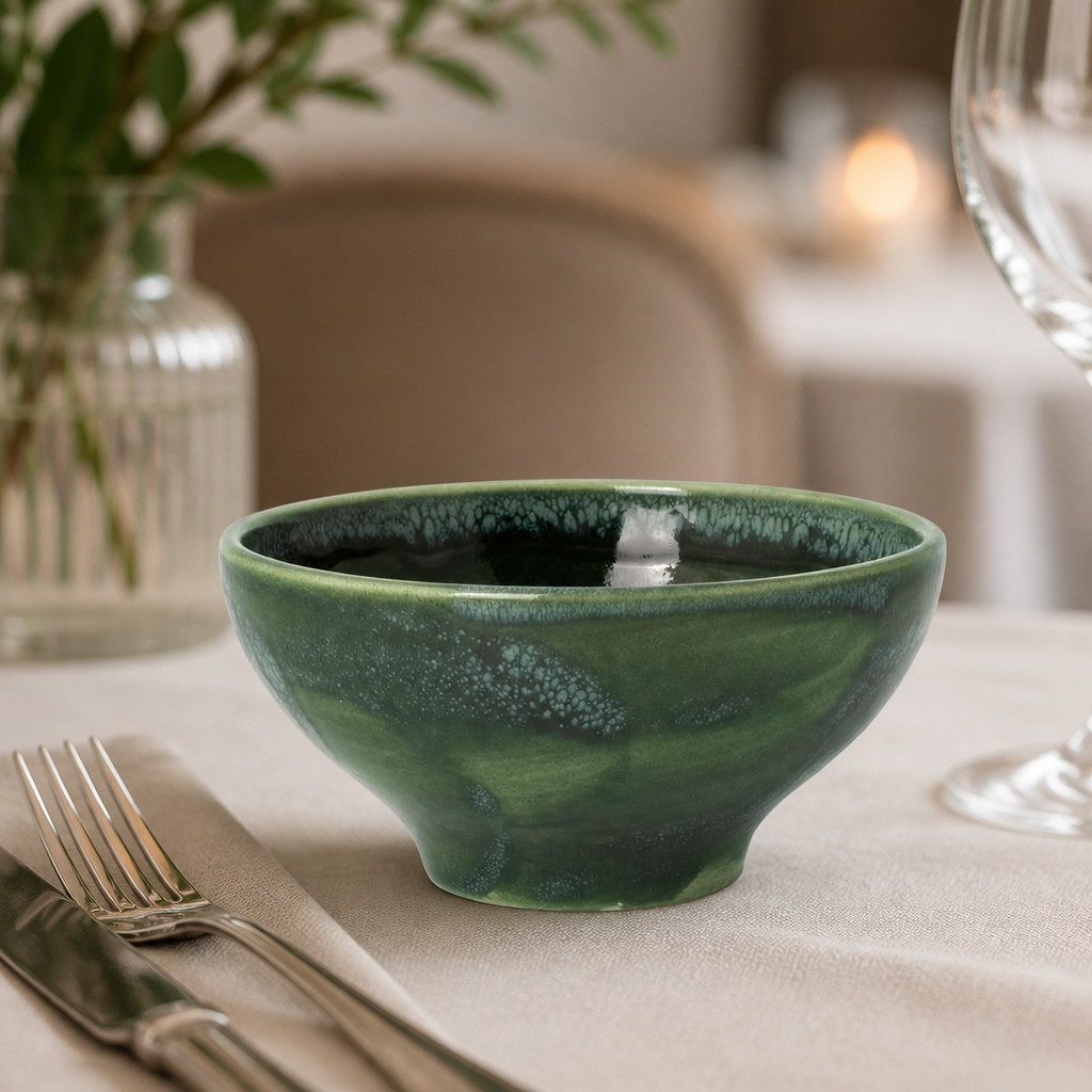 Commercial Tulip Bowl 103mm 17.62cl Burnt Emerald 12 Pack