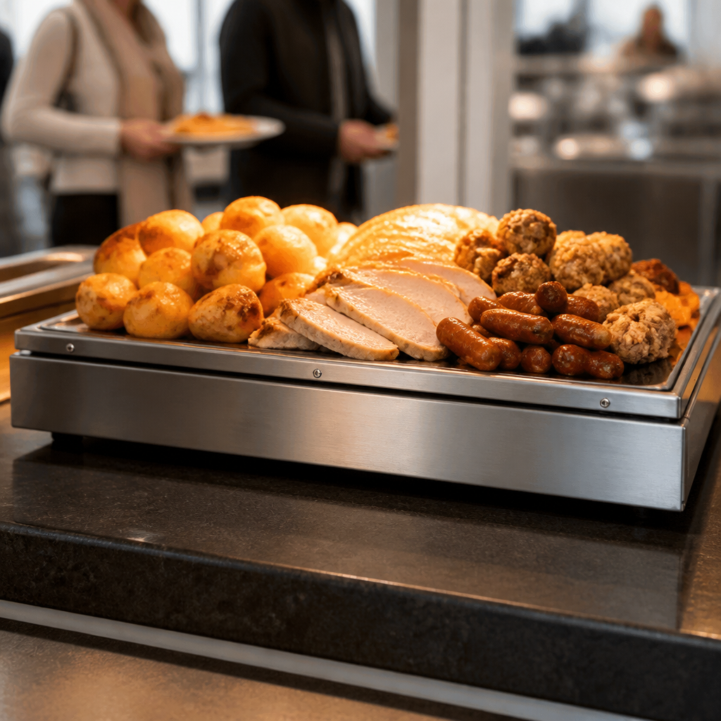 Compact Commercial Hot Plate with 2x 1/3 GN Capacity