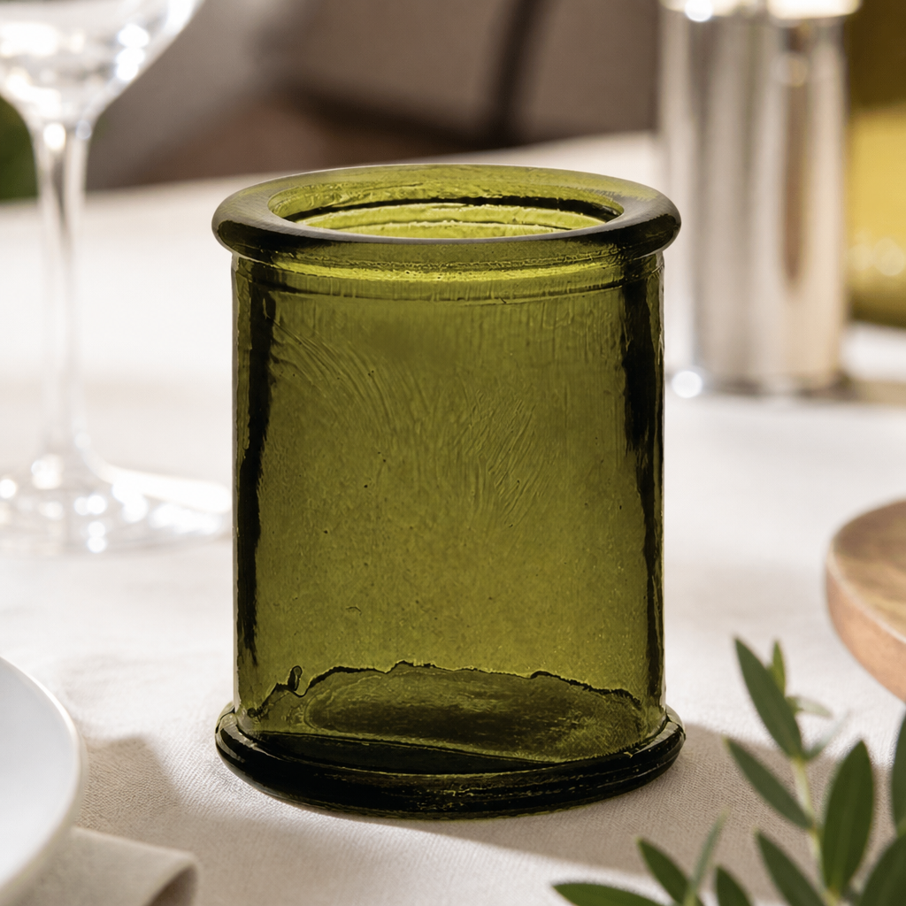 Commercial Recycled Glass Tealight Candleholders 3" Green