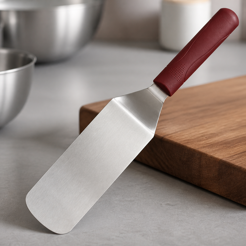 Heat Resistant Commercial Spatula 8x3" Ergonomic Handle