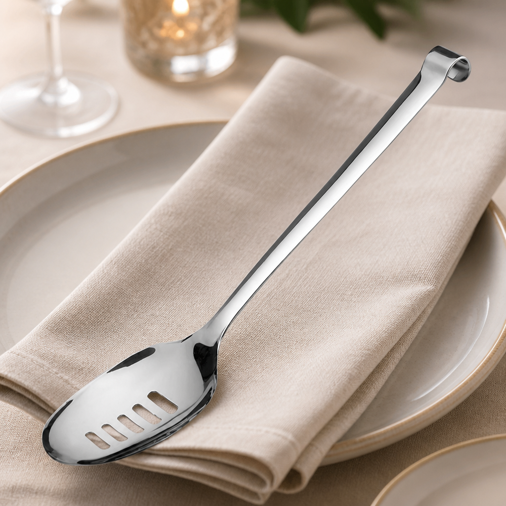 Commercial slotted spoons 300mm - 10 pack elegant cutlery