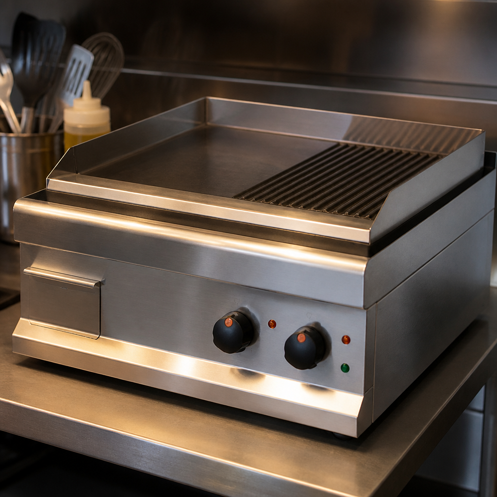 Commercial Half Ribbed Electric Griddle 562 x 405mm 4kW