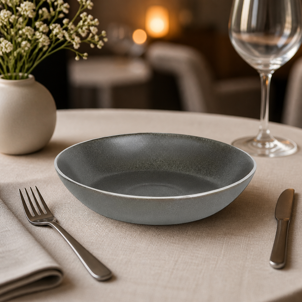 Charcoal Chia Coupe Bowls 265mm set of 4