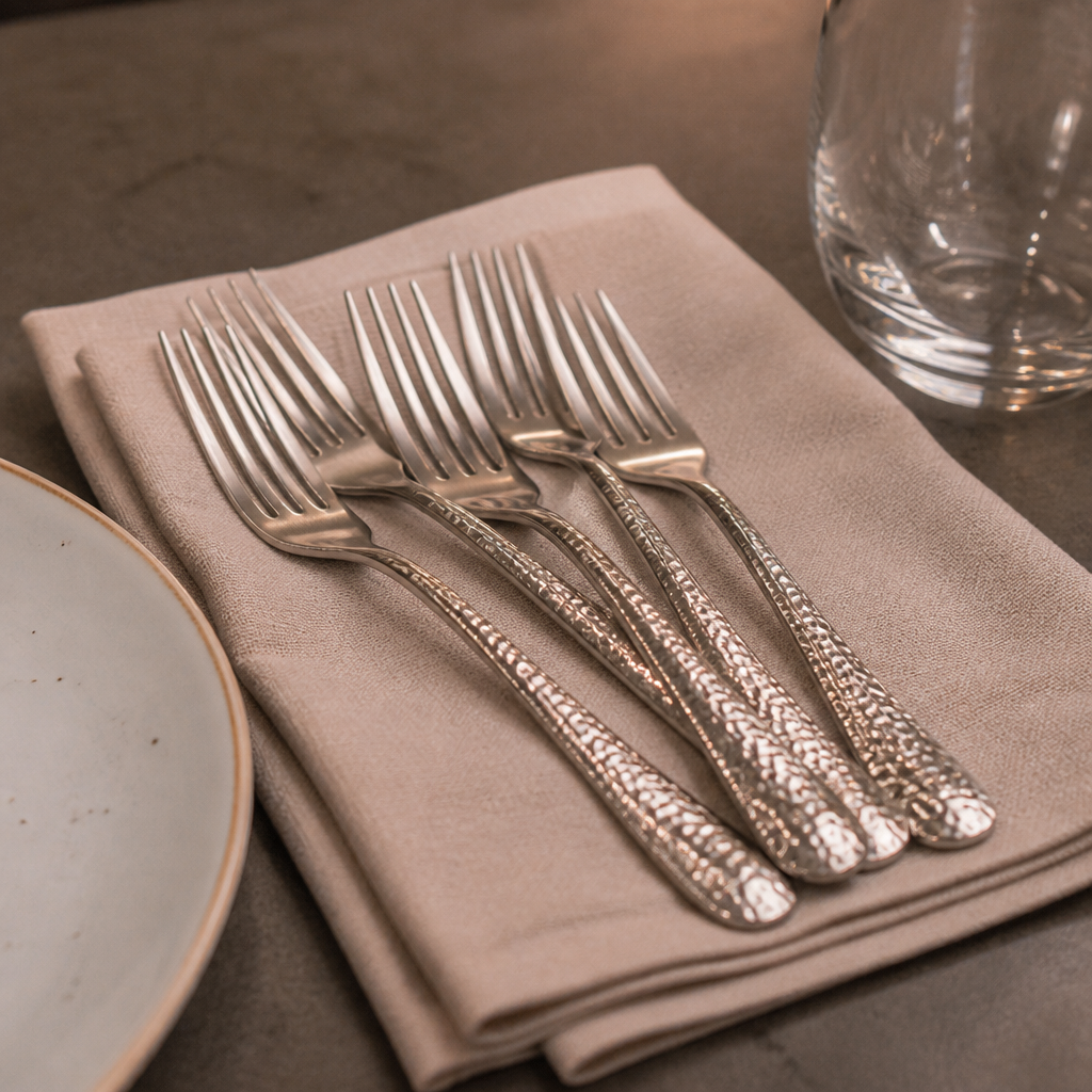 Set of 12 commercial table forks for restaurants and catering