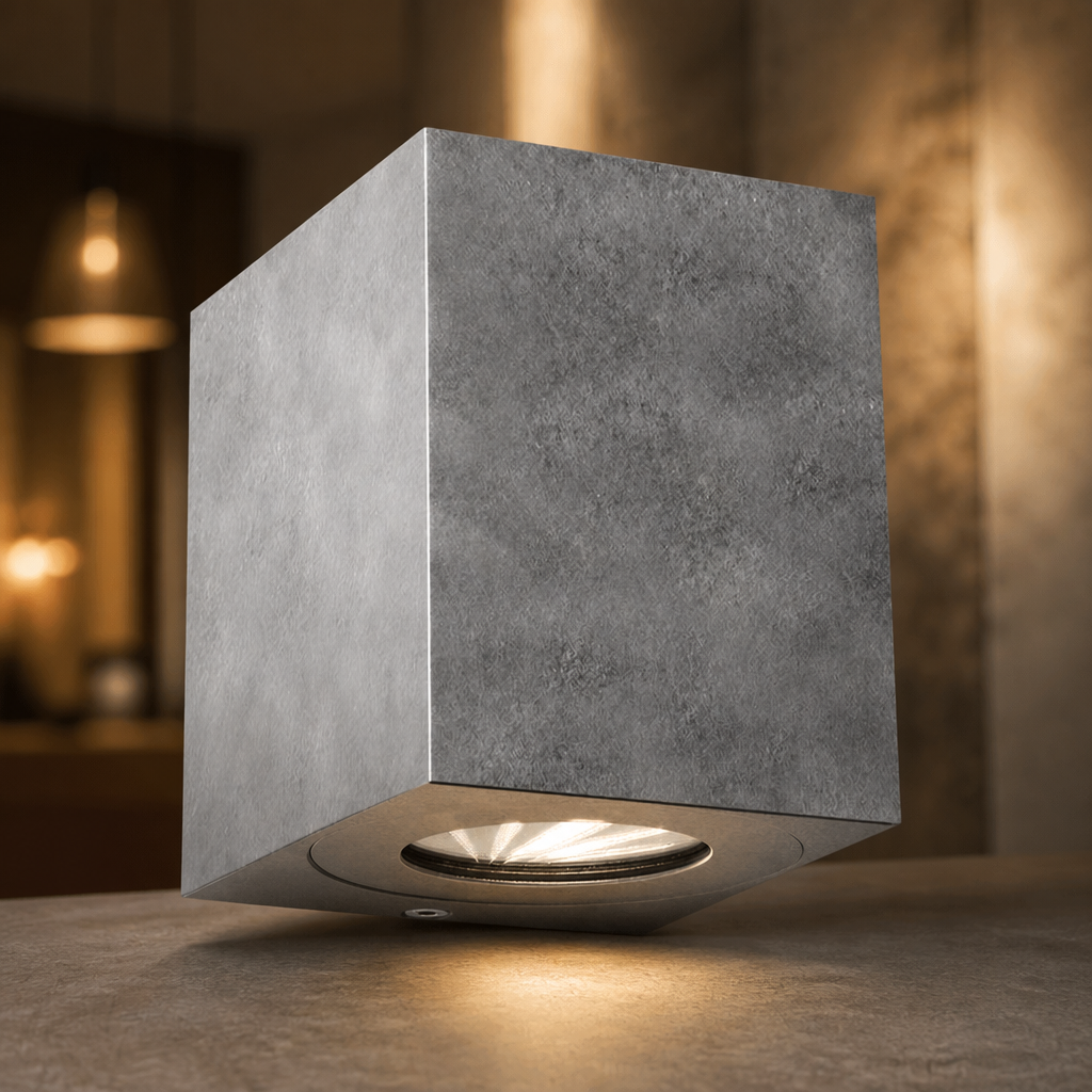 Galvanised Outdoor Wall Light 106mm height weatherproof