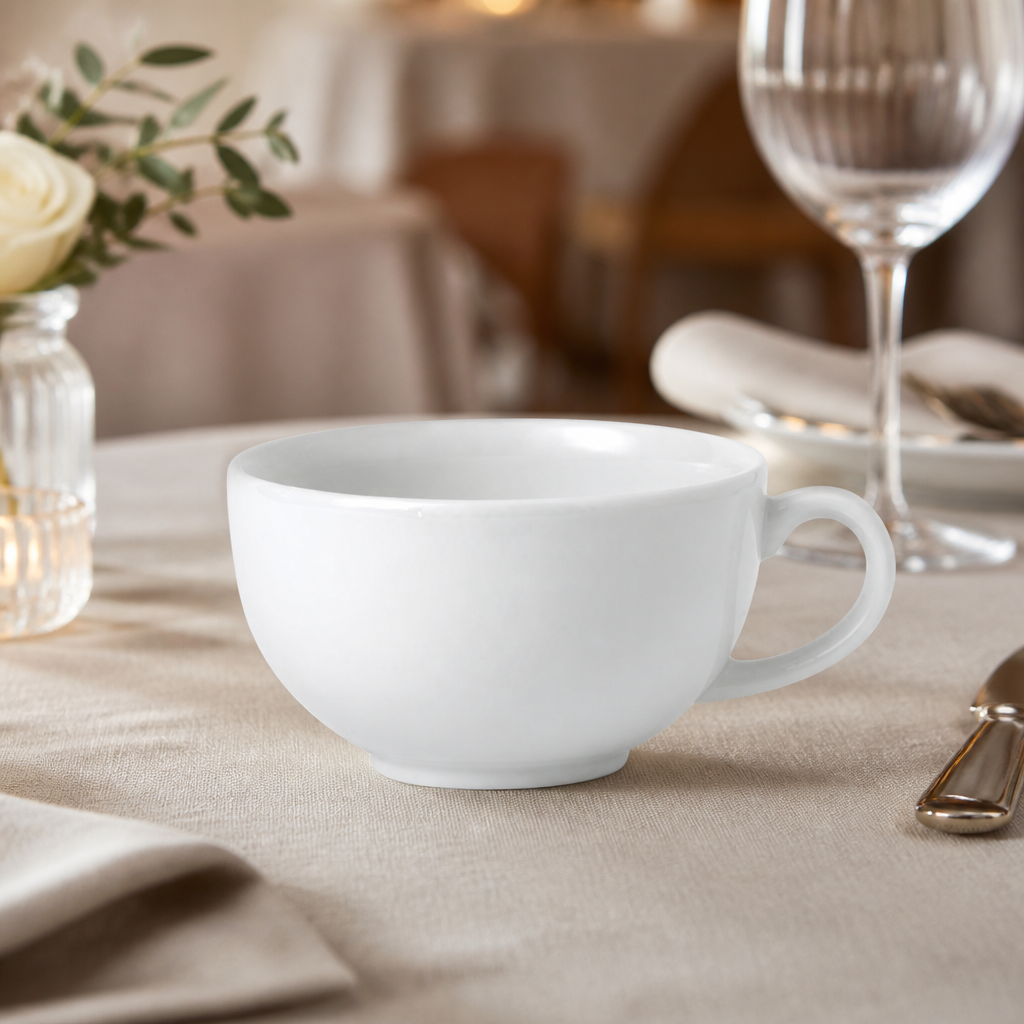 Commercial Cappuccino Cups 460ml Whiteware 6 Pack