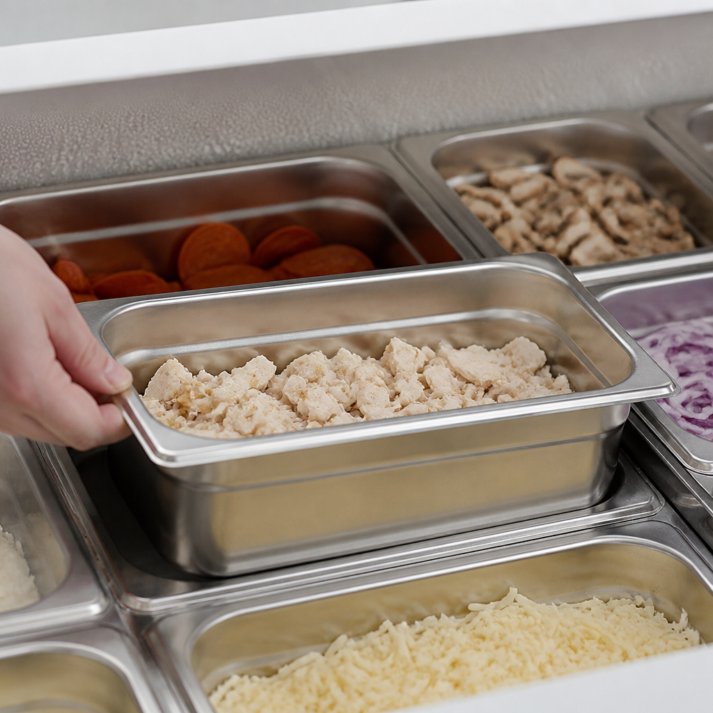 Set of 8 Commercial 1/4 Gastronorm Containers
