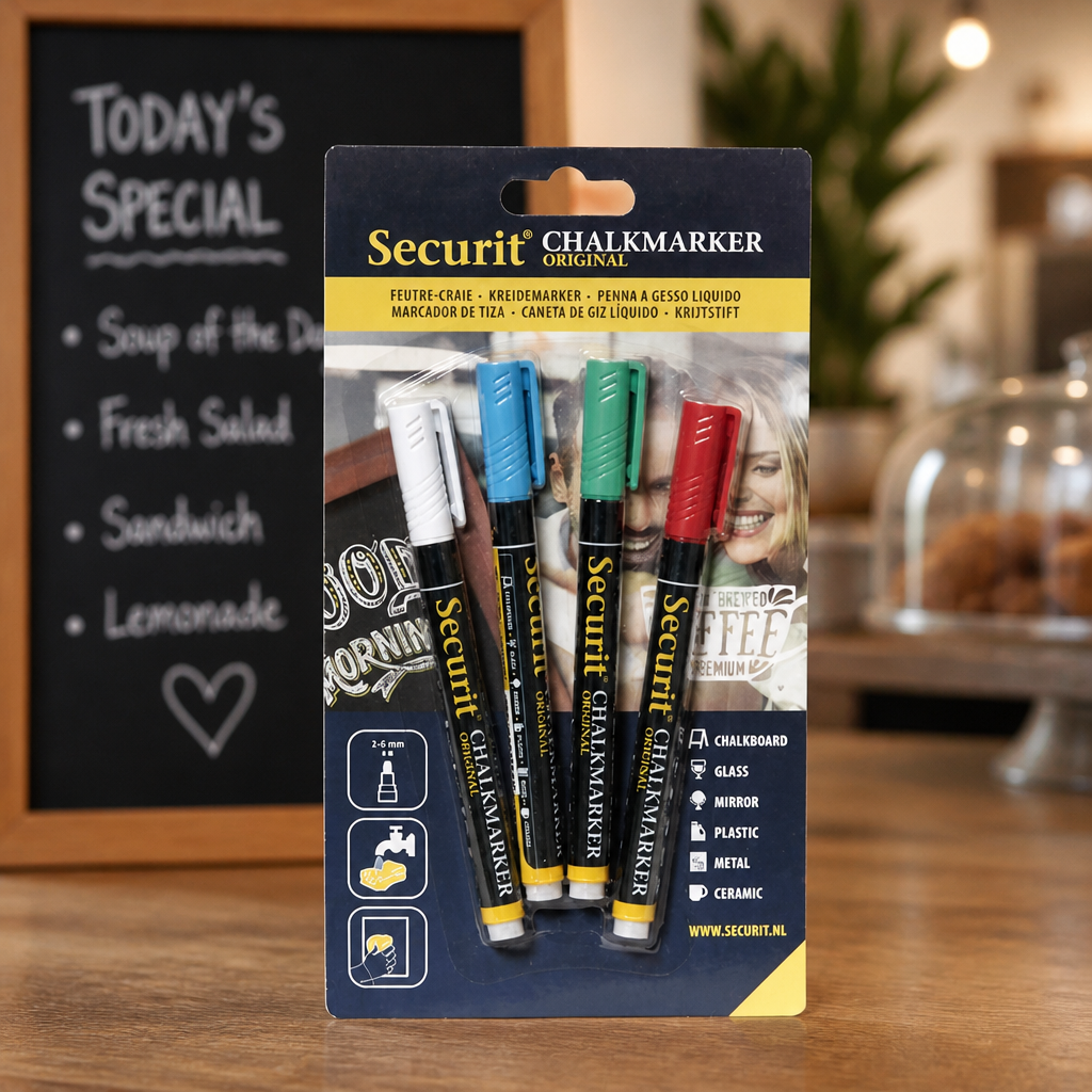 Liquid Chalk Pens Assorted Colours (4 Pack)