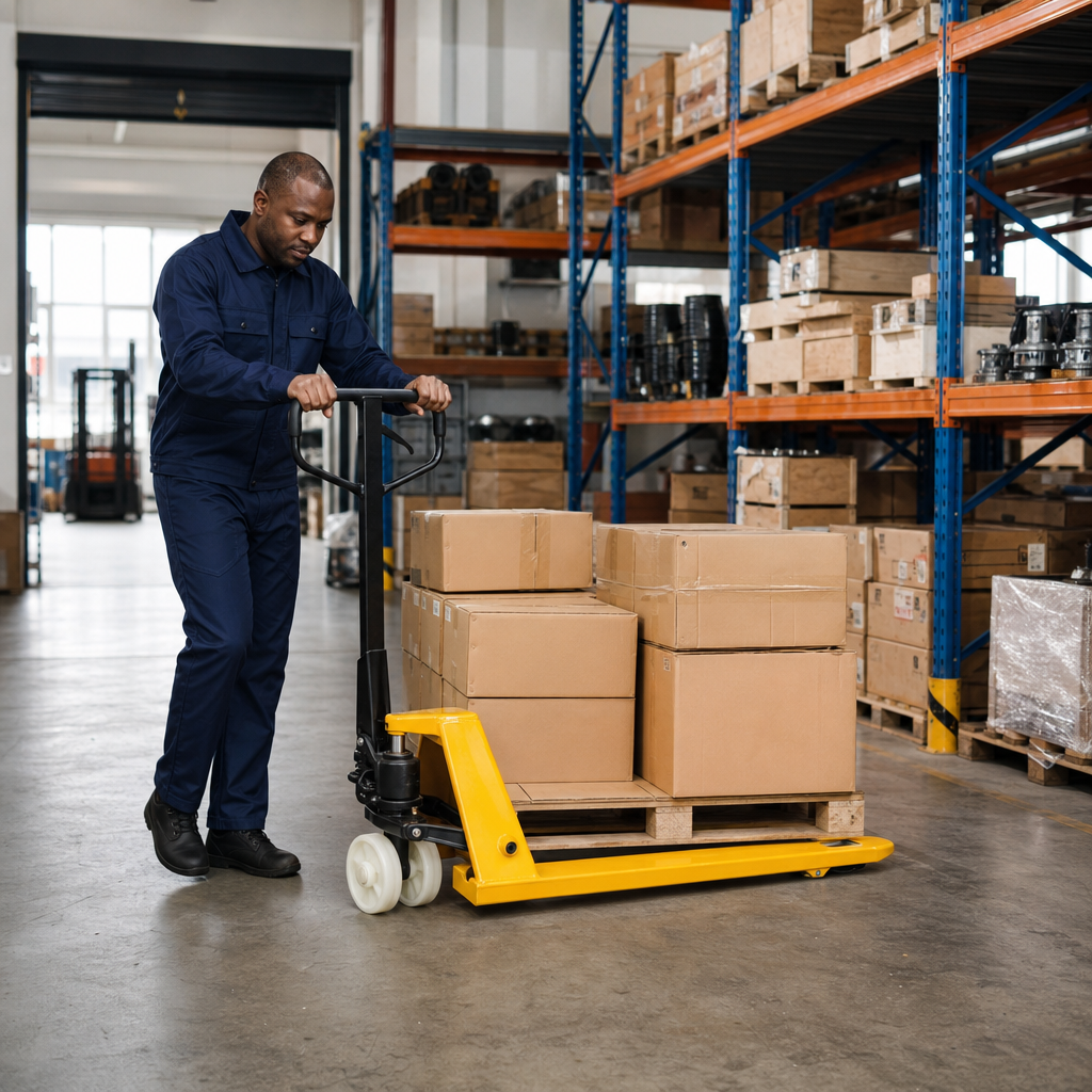 2300kg Hand Pallet Trucks with Nylon Fork Wheels