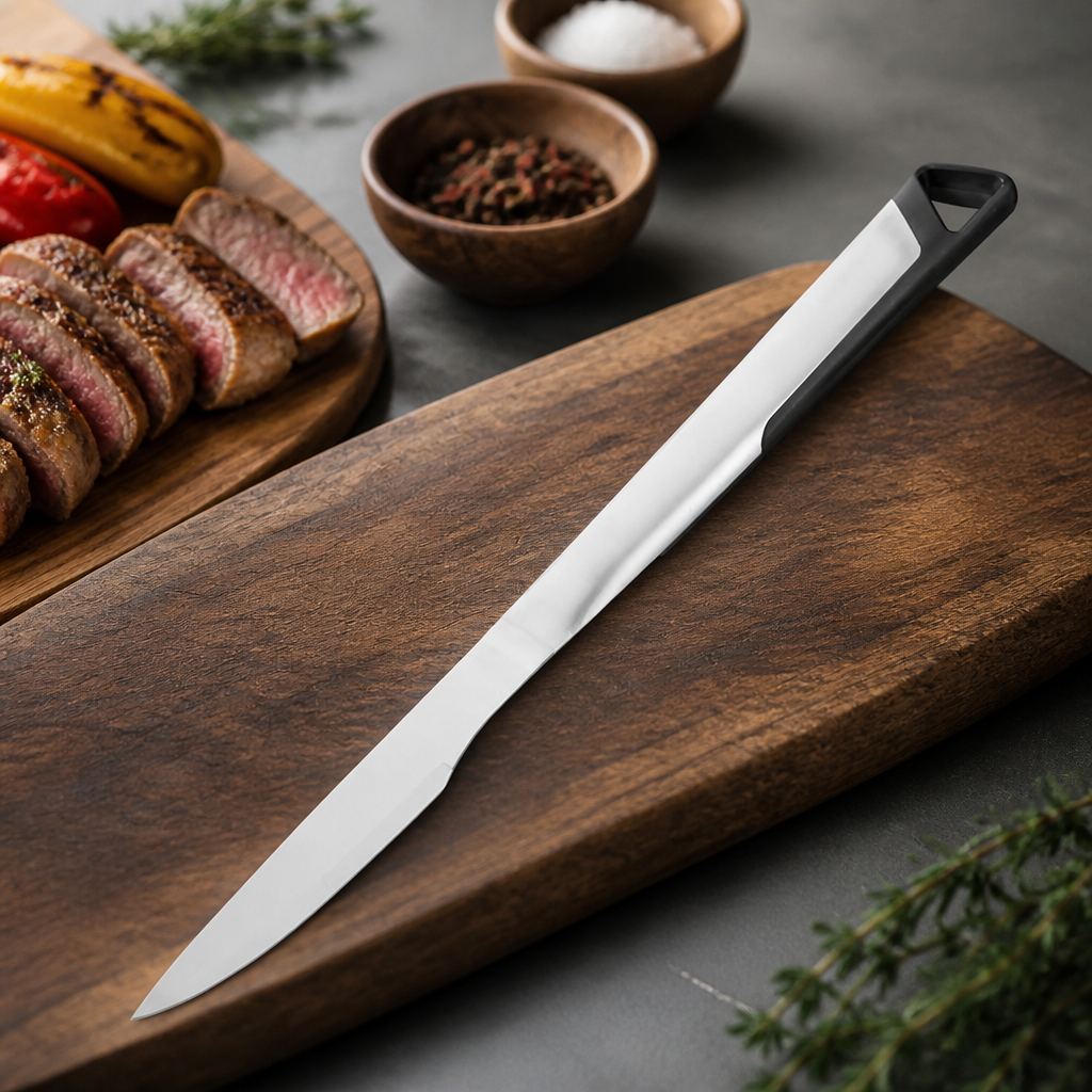 39cm stainless steel commercial BBQ knife for meat preparation
