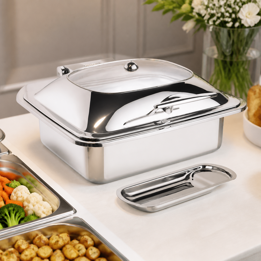 Commercial Induction Chafer 1/2 GN Stainless Steel 180mm High