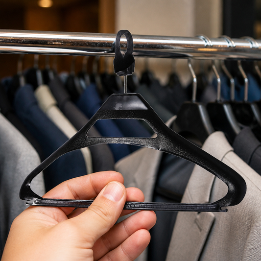 Commercial Black Polypropylene Security Hangers 100 Pack