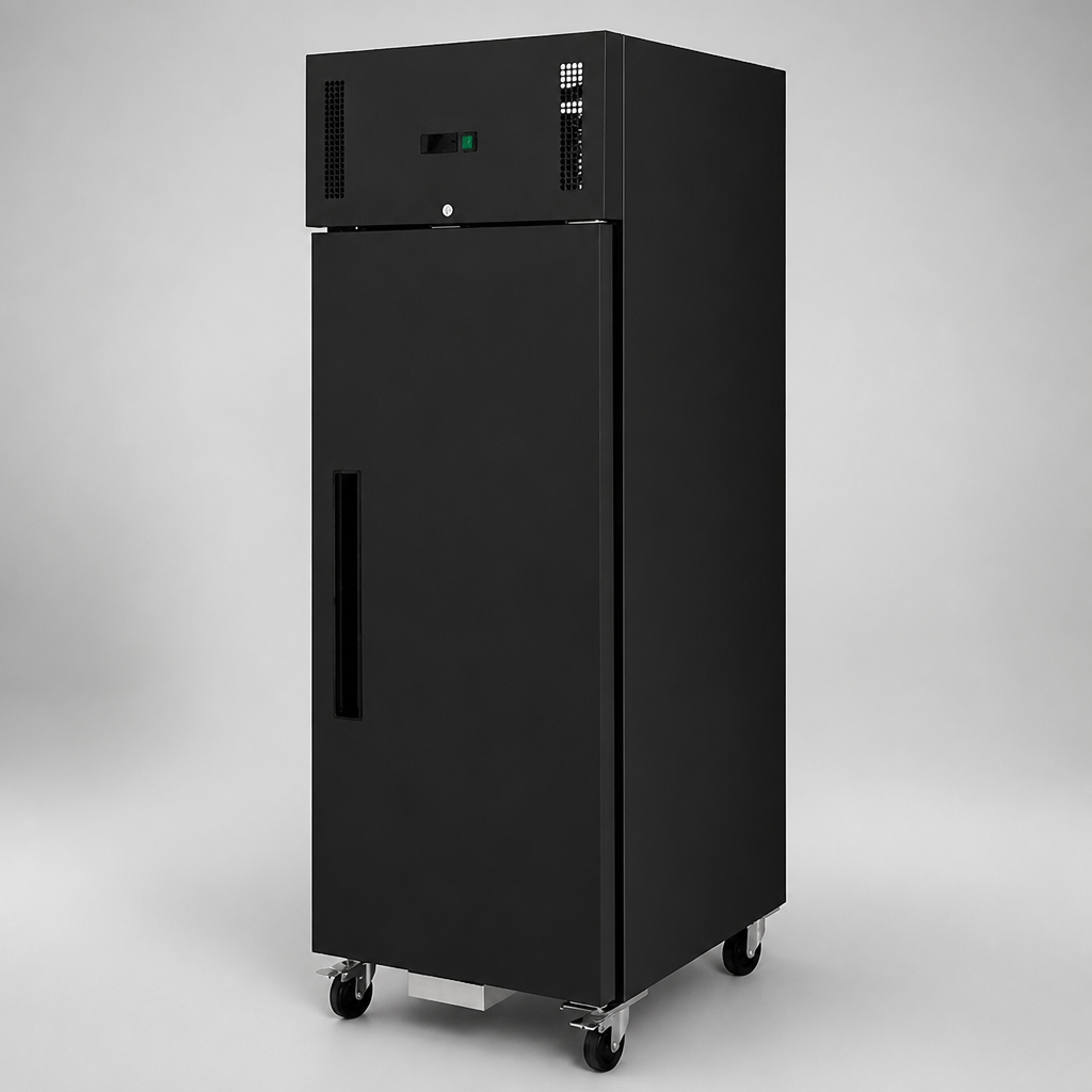 600Ltr Commercial Single Door Upright Fridge Black