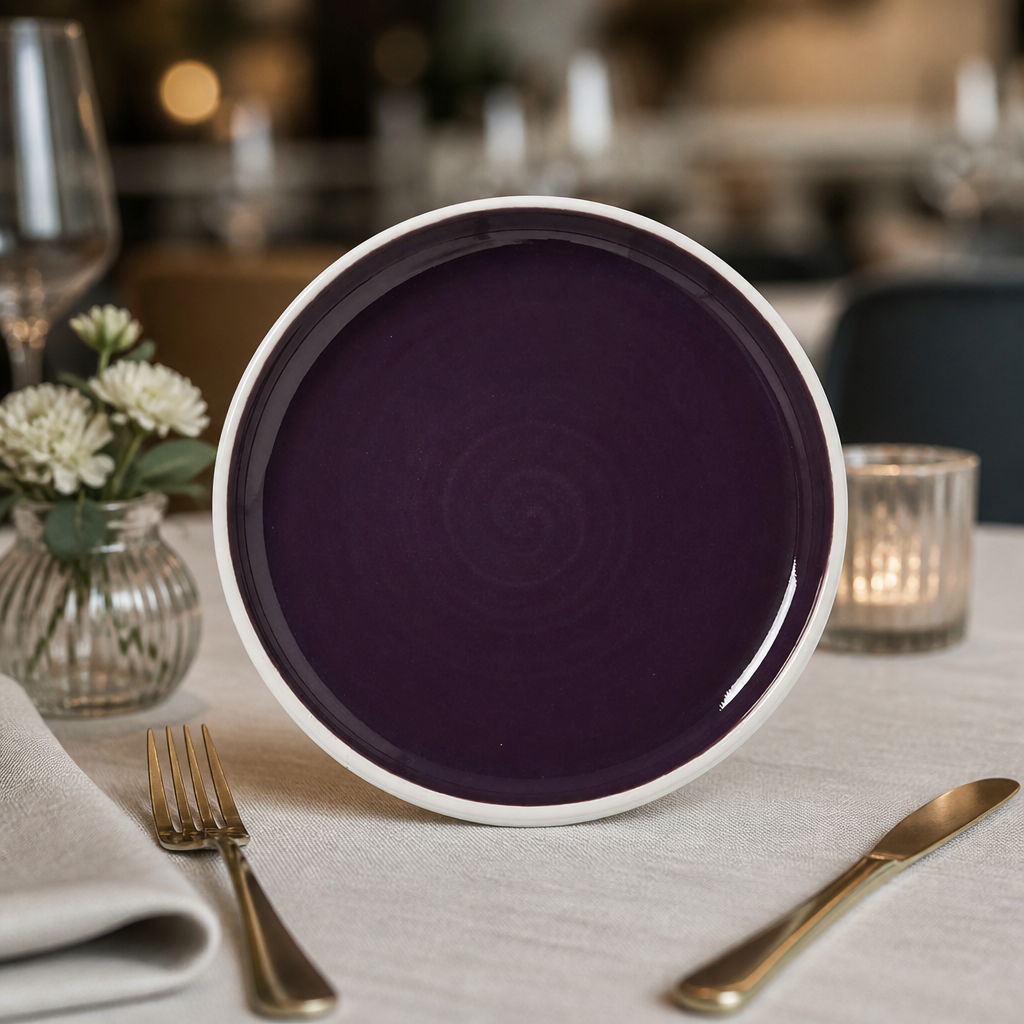 Commercial Stack Plates 165mm Damson 12 Pack