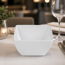 Commercial 8 Inch Curved White Melamine Bowl for Catering